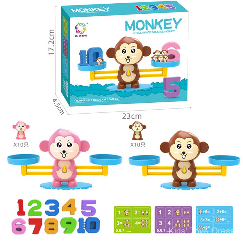 Đồ Chơi Giáo Dục Sớm Hình Động Vật Cân Bằng Kỹ Thuật Số Khỉ Thăng Bằng Thăng Bằng Và Kéo Dài