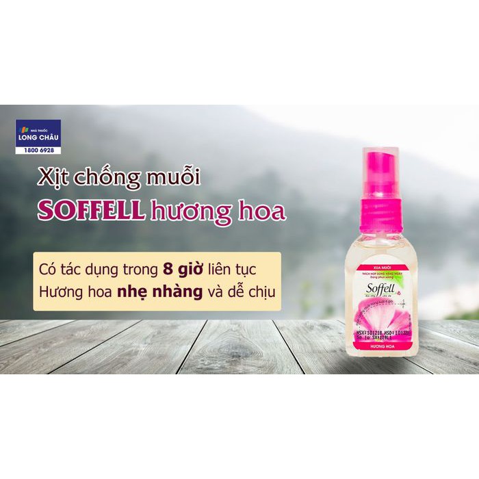 Xịt Chống Muỗi Soffell Hương Hoa/ Hương Cam xuất xứ Indonesia