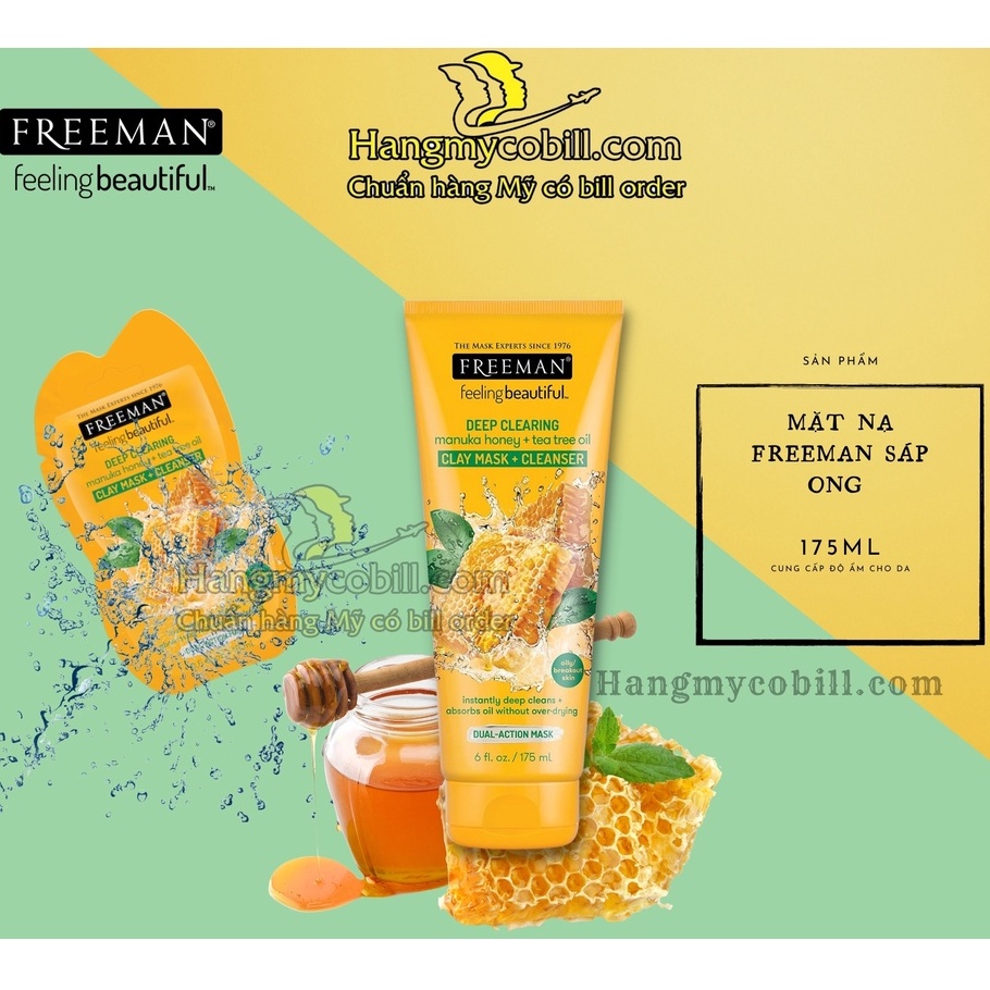 Mặt nạ sáp ong Freeman Deep Clearing Maunka Honey Tea Tree Oil 175ml
