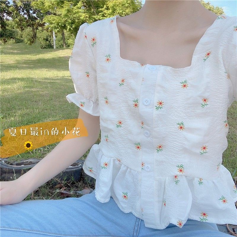 Áo babydoll hoa nhí [ảnh thật]