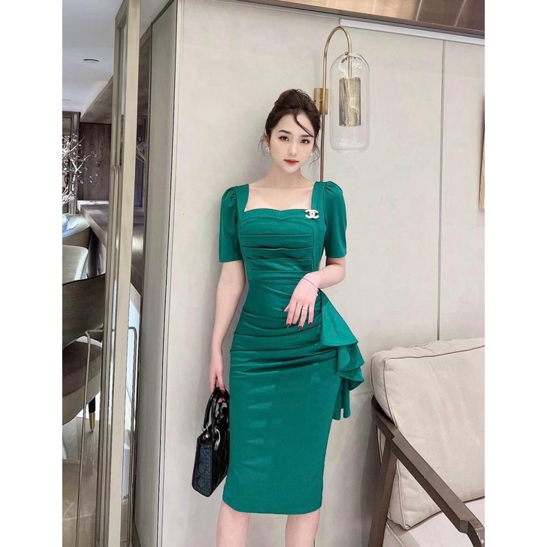 Siêu Phẩm --- Mẫu Đầm UMI Bèo Hông Cực Tinh Tế Với Thiết Kế Dáng Ôm -&gt;Sự Lựa Chọn Đúng Đắn Cho Chị Em UP