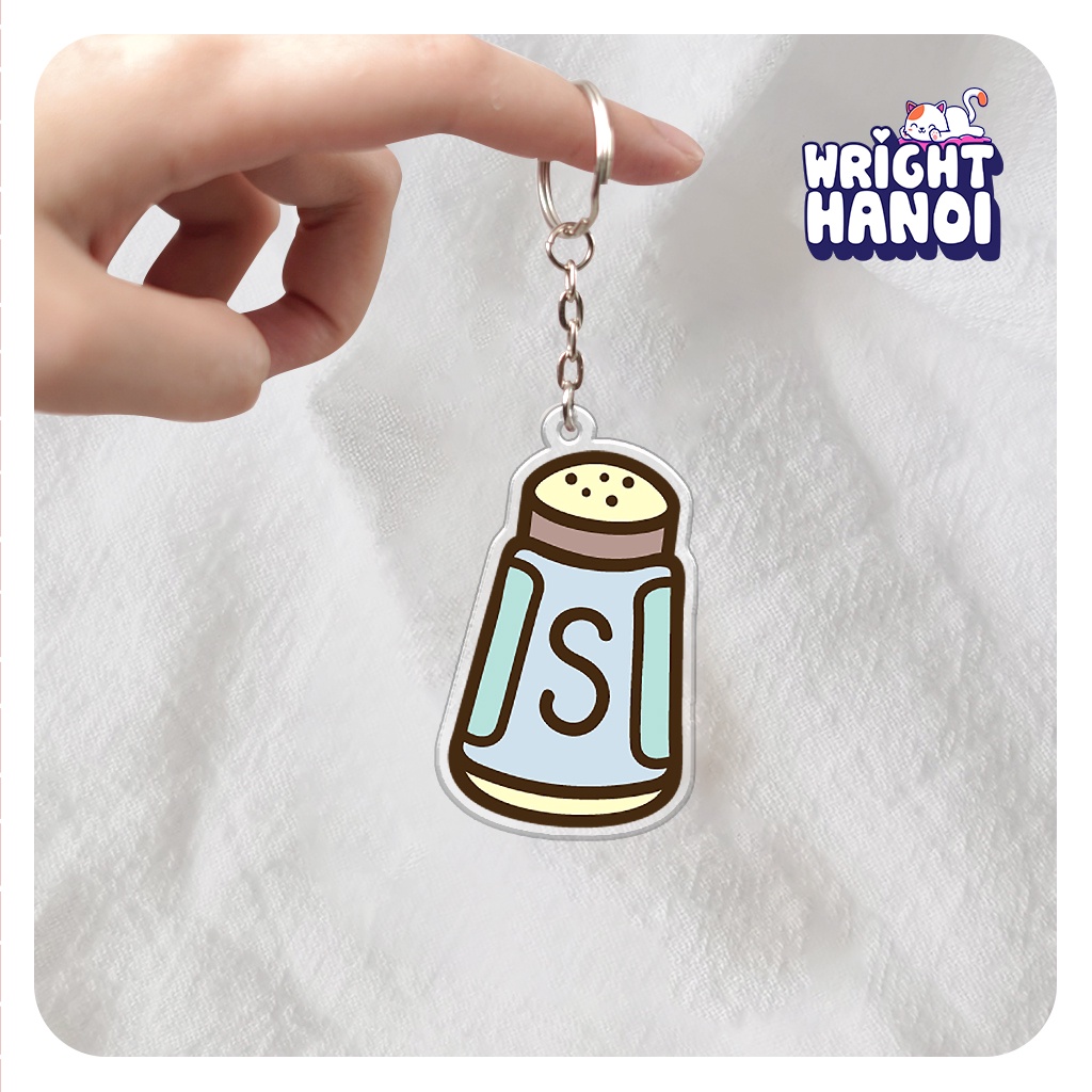 Móc khóa lọ muối hoạt hình đáng yêu cho bạn bè, người yêu