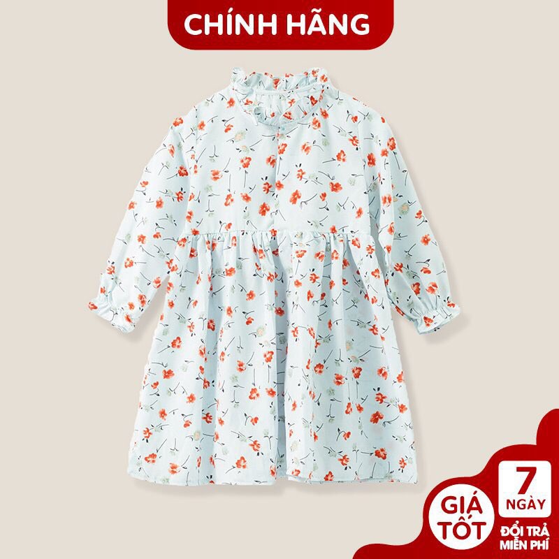 Váy hoa nhí bé gái dài tay SunKid SV04