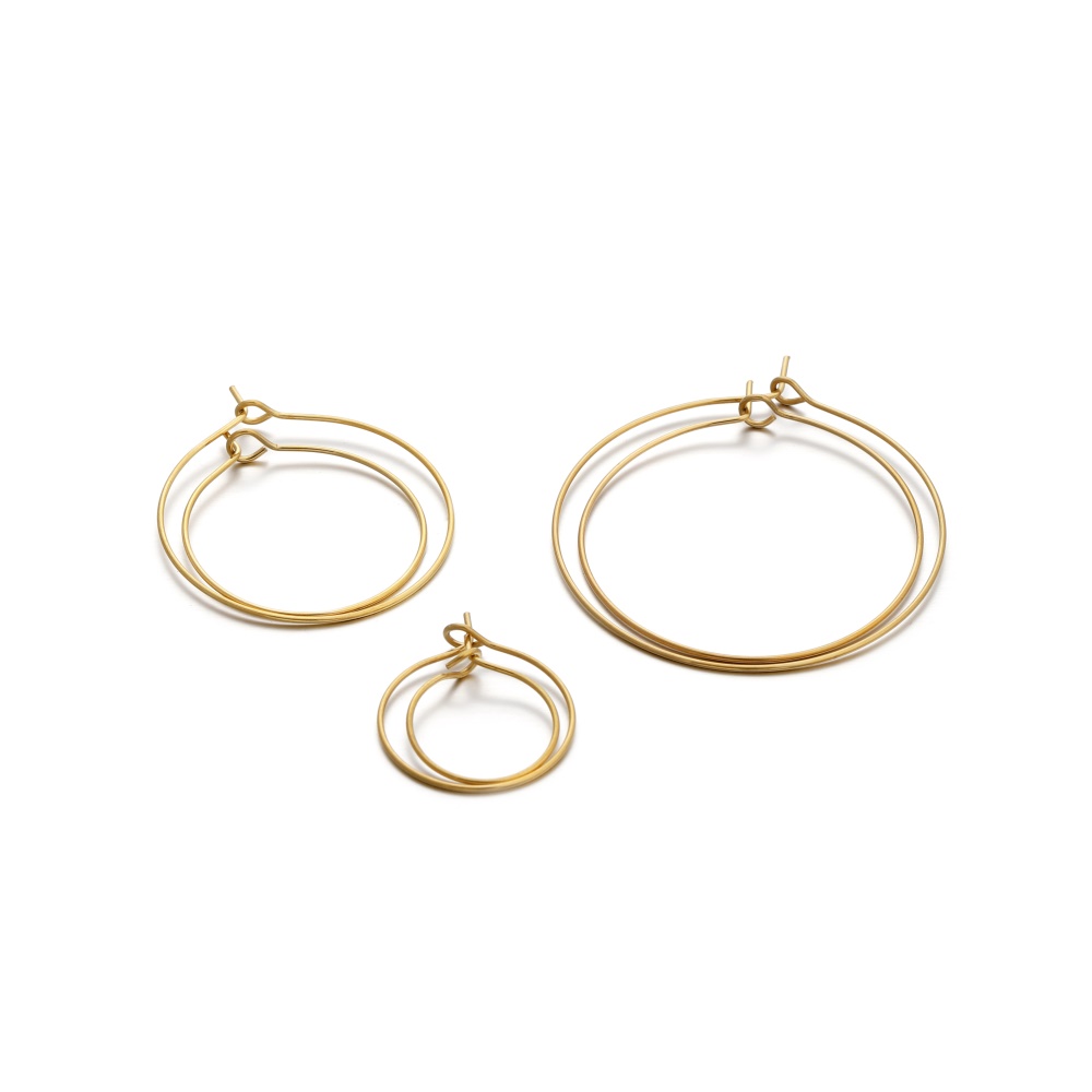 St.kunkka 20-50 / túi Bông tai tròn móc chất liệu thép không gỉ cho thiết kế trang sức DIY