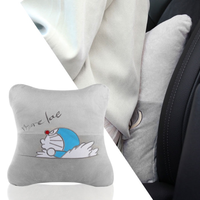 Gối tựa đầu ô tô gối tựa lưng ô tô trang trí xe hơi cao cấp hình Doraemon hoạt hình dễ thương TOO-STORE