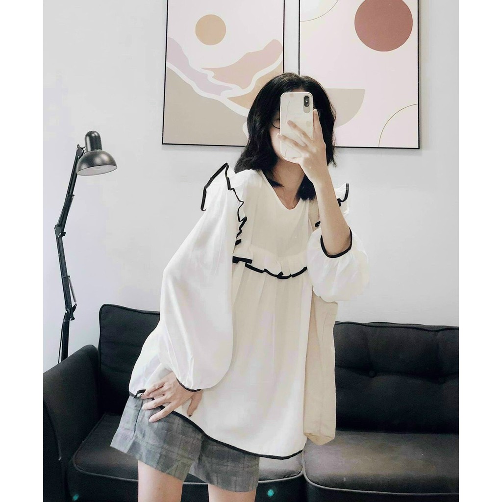 ÁO BABYDOLL VIỀN BÈO