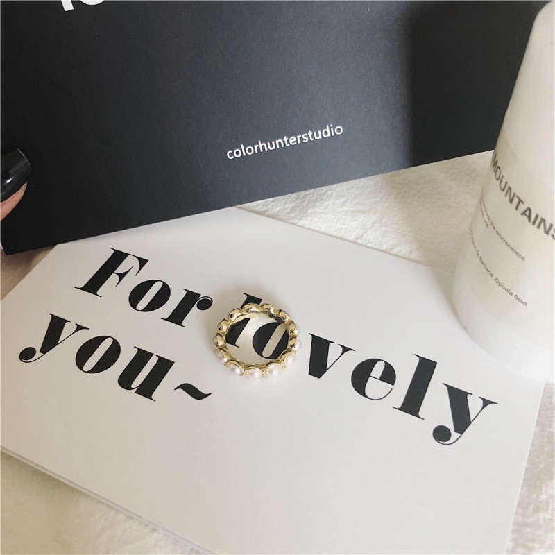 Nhẫn nữ thiết kế đơn giản phong cách Hàn Quốc