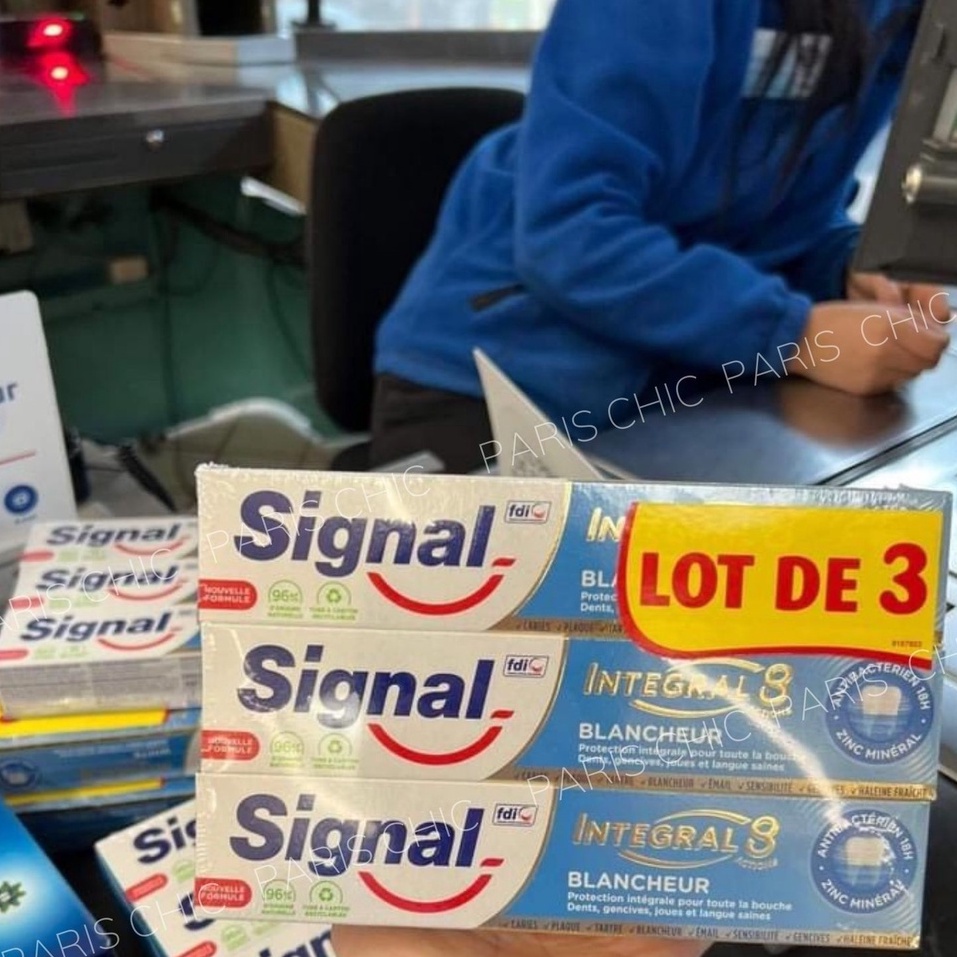 Set kem đánh răng Signal 3 tuýp dành cho trẻ em và người lớn
