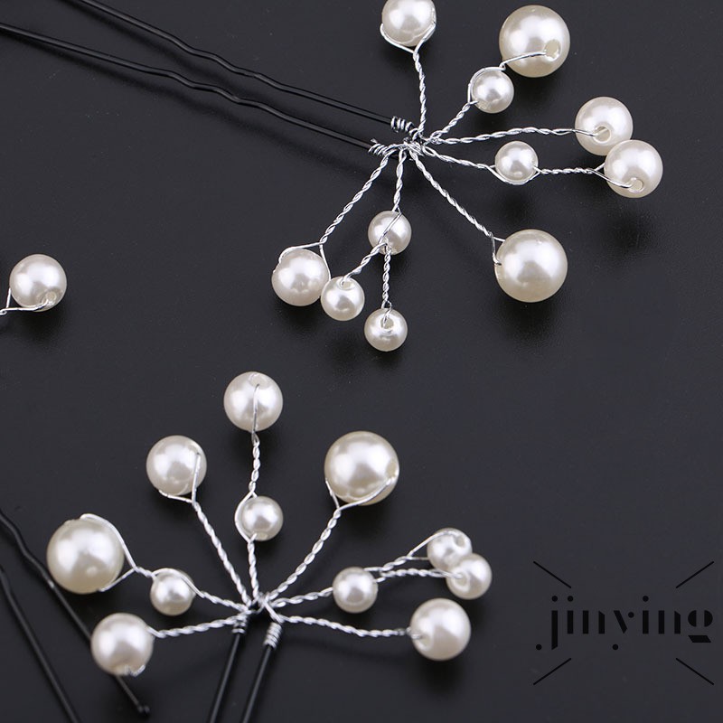 GETNOIVAS Set 6 kẹp tóc hoa thanh lịch cho cô dâu