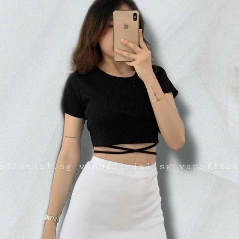 Áo croptop buột lưng A3