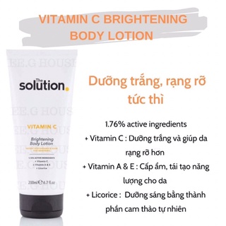 Dưỡng thể sáng da The Solution Body Lotion 200ml