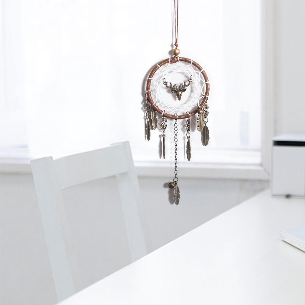 Dreamcatcher kiểu dáng độc đáo đính lông vũ dùng trang trí