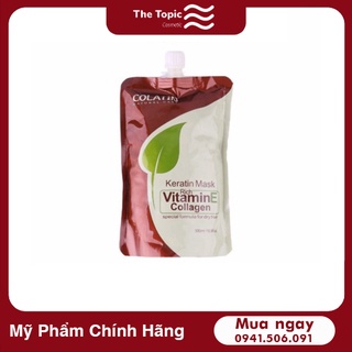 Hấp túi vitamin e colatin keratin mask 500ml - mặt nạ ủ tóc giàu collagen