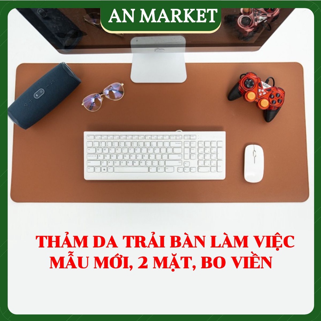 Miếng Da PU Lót Bàn Làm Việc DeskPad Da Size Lớn 120x50, 100x50 Kiêm Miếng Lót Chuột Máy Tính Cỡ Lớn Chống Nước.