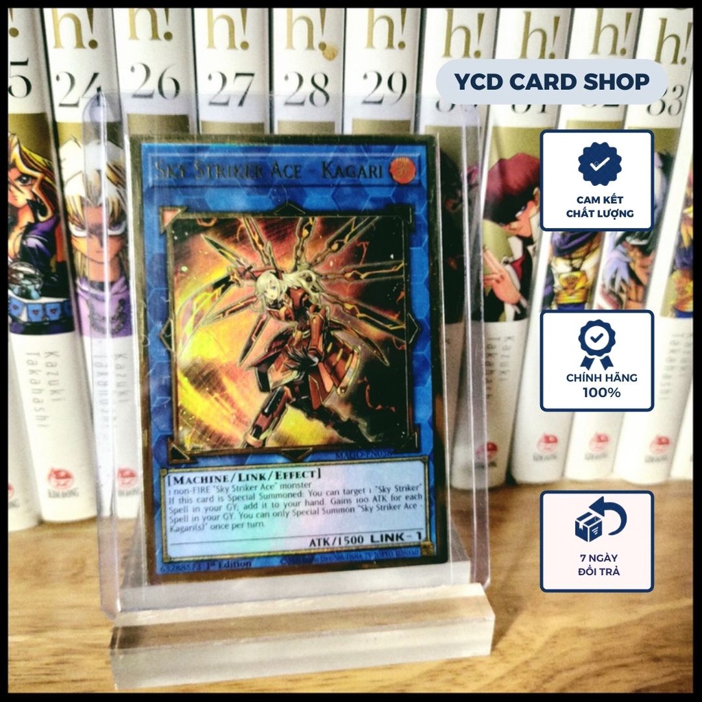Thẻ bài yugioh chính hãng  Sky Striker Ace – Kagari– Premium Gold Rare