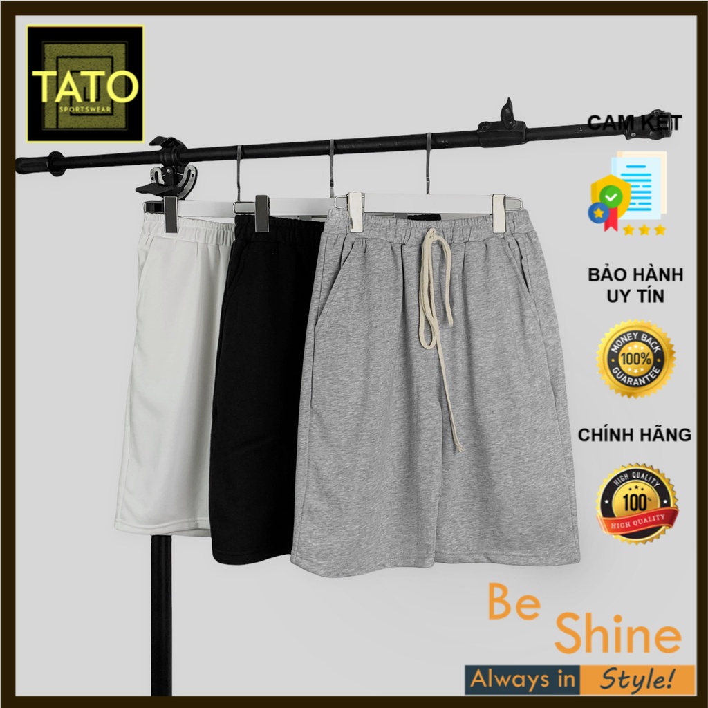Quần Short Trơn TATO , Quần Thể Thao Thun Da Cá Thoáng Mát - TATO Unisex Clothing