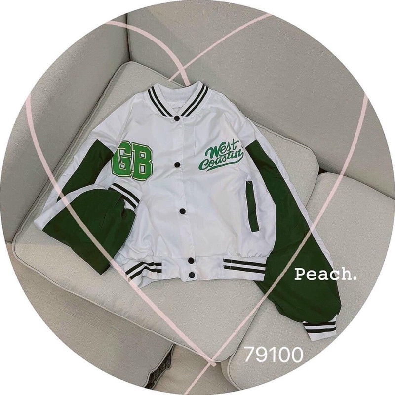 Áo khoác lửng croptop dù 2 lớp dáng bomber in chữ unisex ulzzang nam nữ
