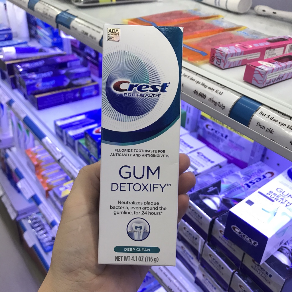 - Kem đánh trắng răng bảo vệ nướu Crest GUM Pro Health| Công thức tiên tiến phục hồi nướu & trắng răng