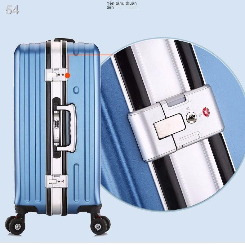 （Hộp kéo）Thời trang Kangaroo phiên bản Hàn Quốc vali nữ 20 inch cabin 26 khung nhôm phổ thông bánh xe đẩy siêu nhẹ