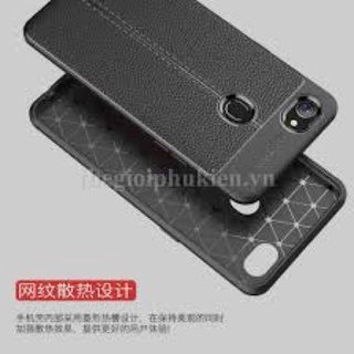 ốp dẻo đen Vân Da Cao cấp Auto oppo F7