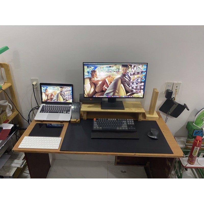 Kệ màn hình máy tính, laptop cho bàn làm việc bằng gỗ  - Tienichgo.com | BigBuy360 - bigbuy360.vn