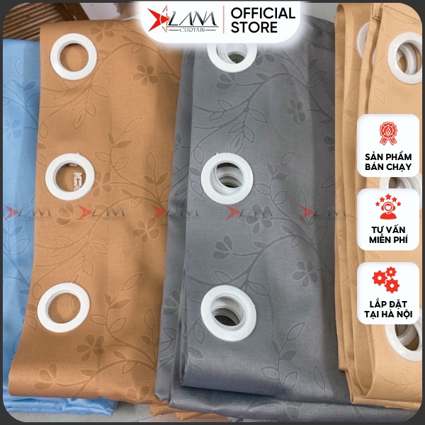 Rèm cửa màu nâu sang trọng họa tiết nhẹ nhàng sang trọng vải gấm cao cấp phù hợp cửa chính, cửa sổ