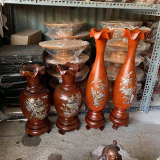 Cặp lục bình gỗ Lim cao 50cm