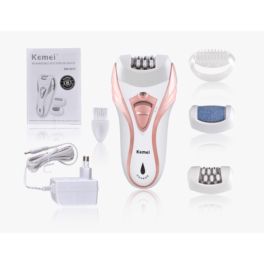 Máy Tẩy Lông Kemei 3 Trong 1 Tiện Dụng Cho Nữ