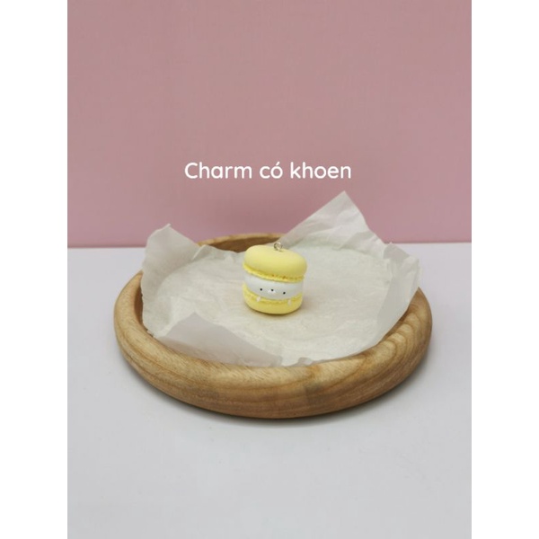 Charm đất sét siêu nhẹ bánh macaron