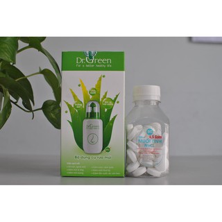 COMBO 1 BÌNH RỬA MŨI DR.GREEN+10 GÓI HỖN HỢP RỬA MŨI + 1 CHAI MUỐI VIÊN