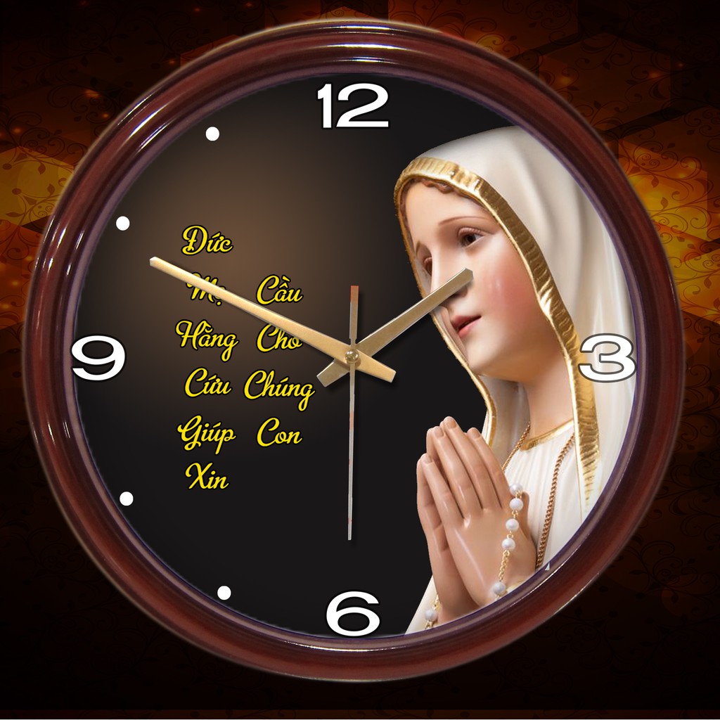 Đồng Hồ Công Giáo Thiên Chúa - Đức Mẹ Fautima Maria Đồng Trinh - Mẫu 14