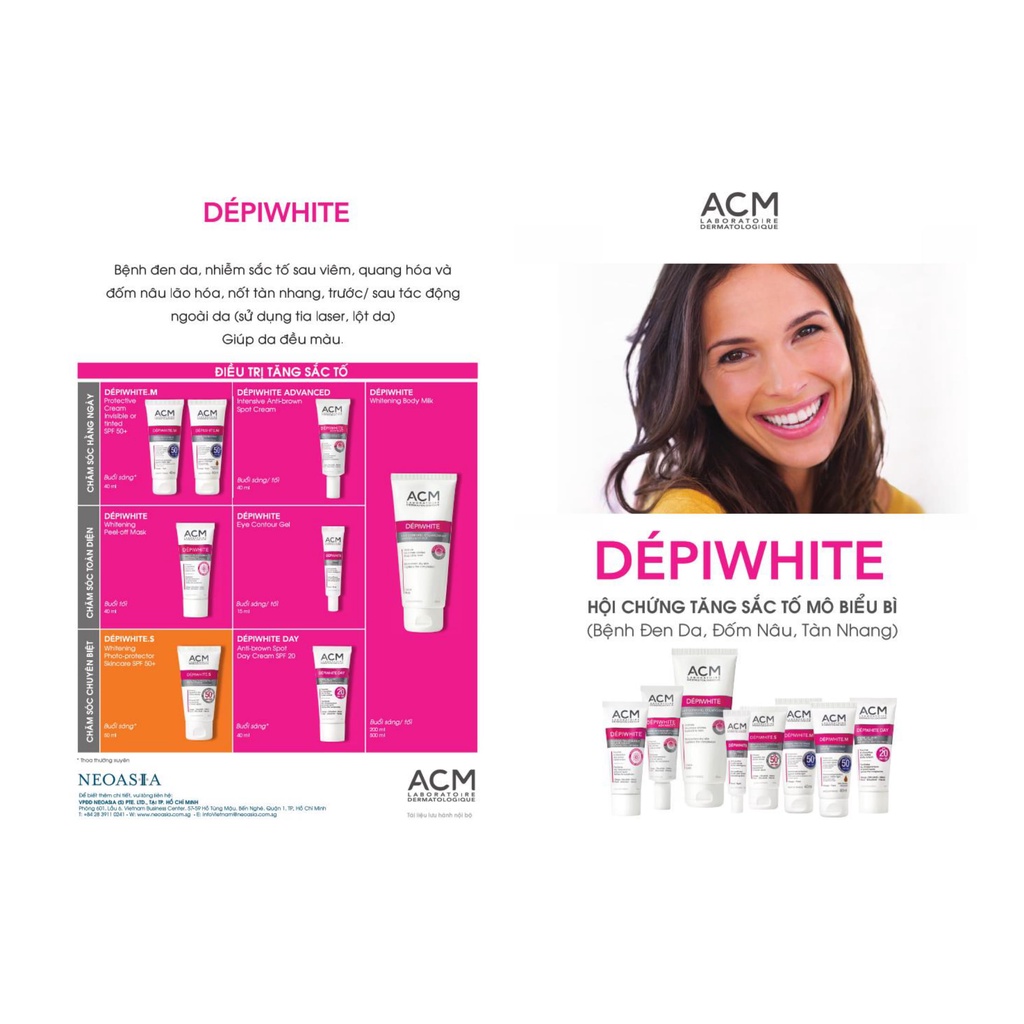 Mặt nạ dưỡng da, giảm sạm nám ACM DEPIWHITE WHITENING PEEL-OFF MASK - Minisize 5ml