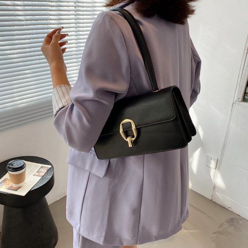 Túi Đeo Vai Màu Trơn Đơn Giản Thời Trang Phong Cách Hàn Quốc Cho Nữ