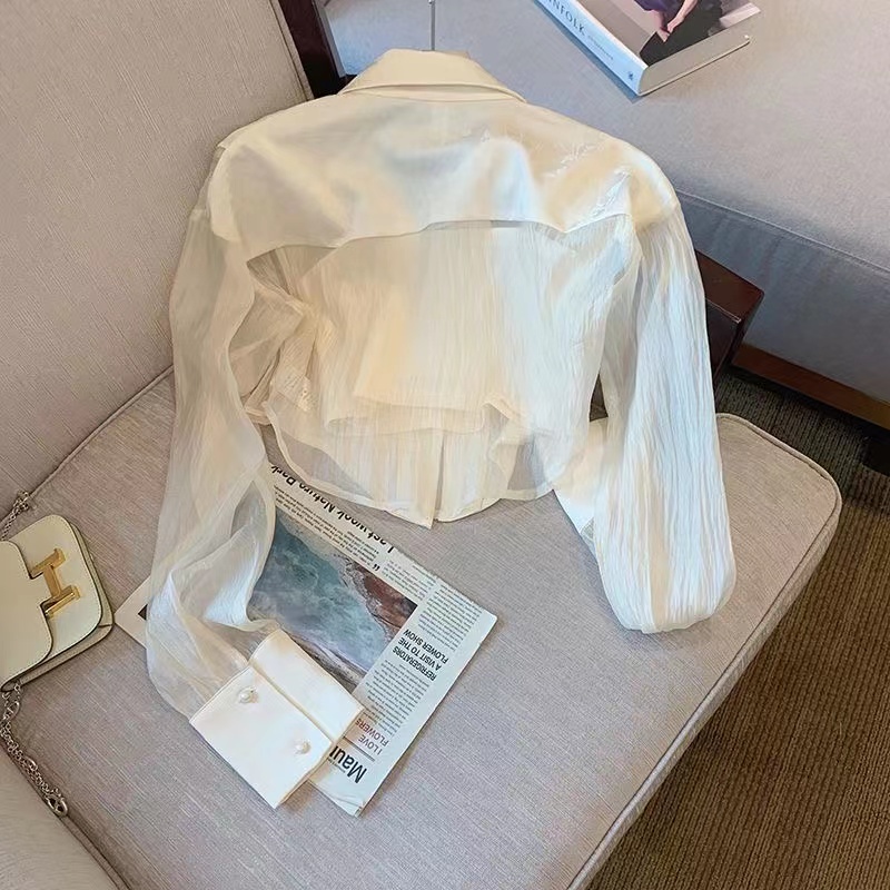 Áo Sơ Mi Tay Dài Dáng Ôm Thời Trang Hàn Quốc Dành Cho Nữ