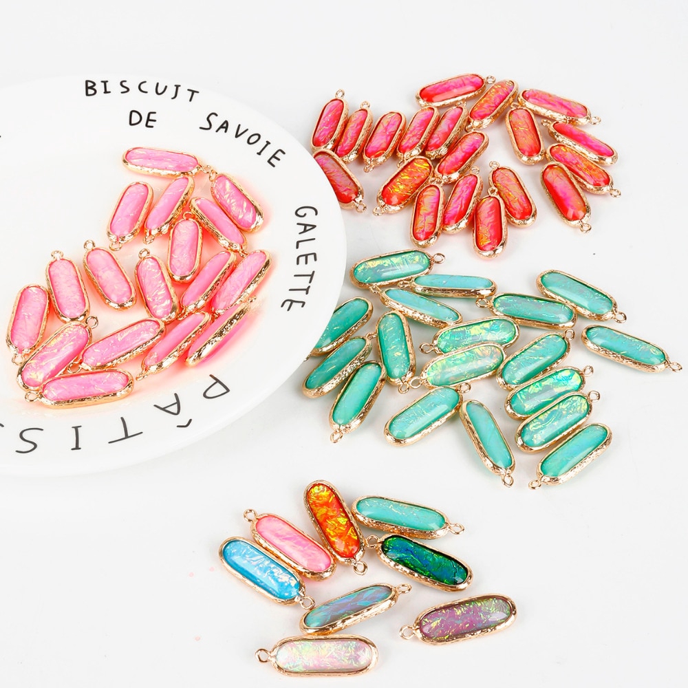 Mặt vòng cổ chất liệu đồng mạ vàng hình oval dành cho làm trang sức