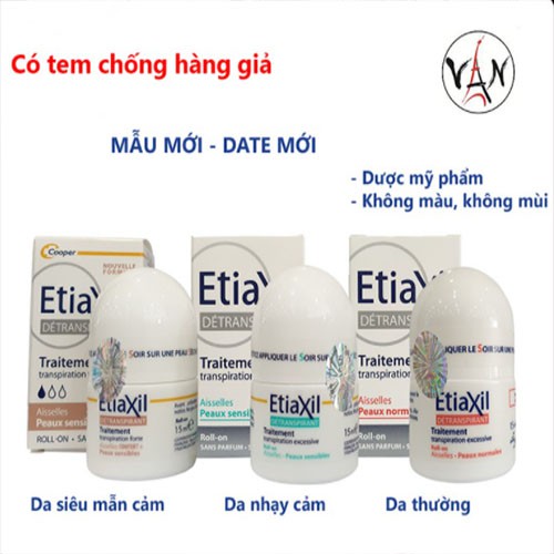 ️ Lăn Khử Mùi Ngăn Mồ Hôi Hiệu Quả Etiaxil 15ml