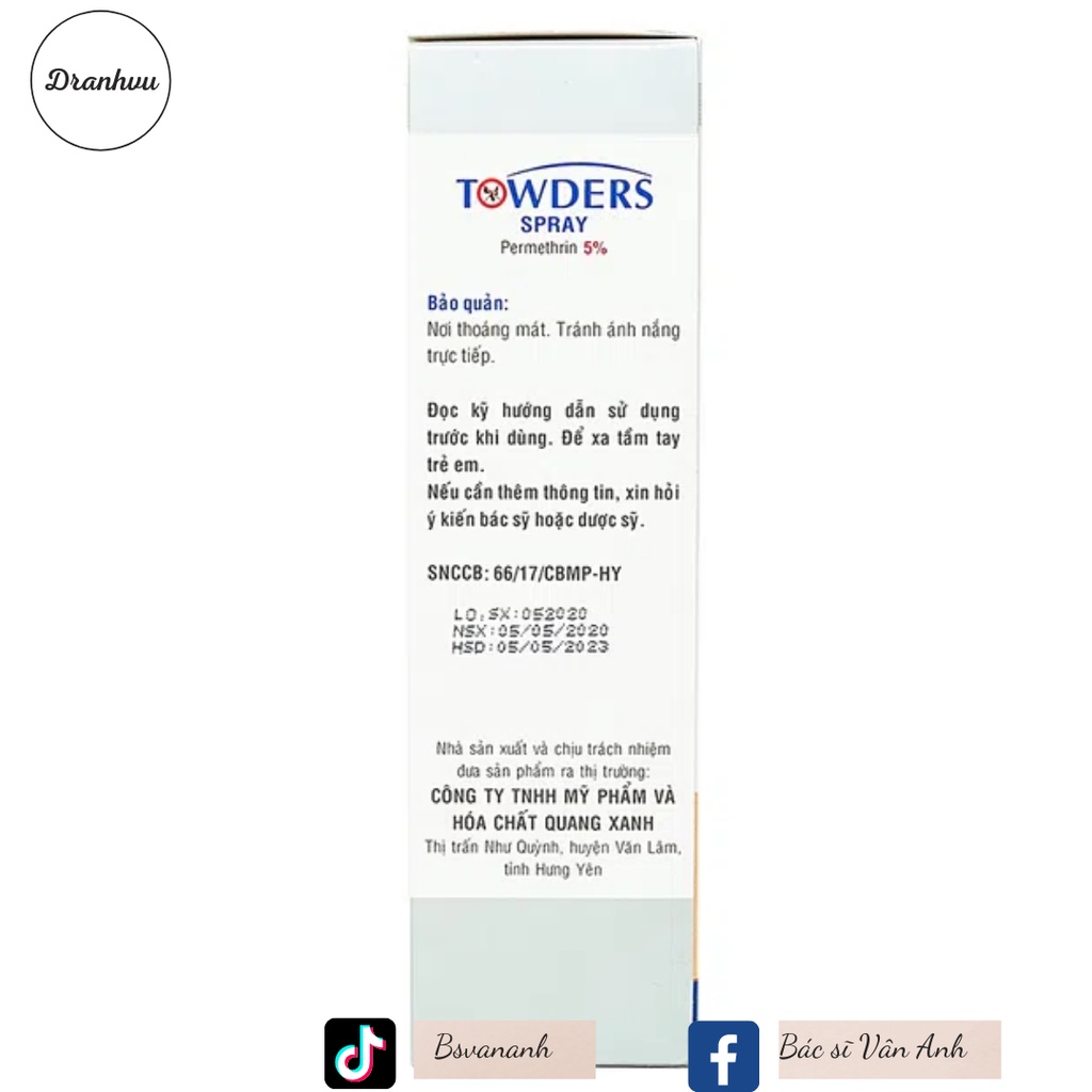 XỊT TOWDERS SPRAY
