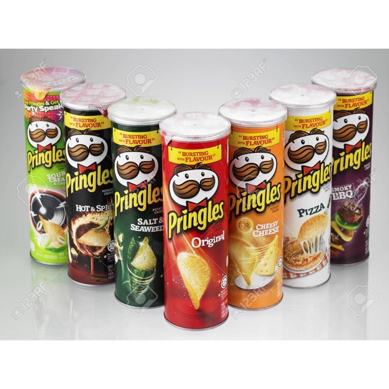 (7 vị) Khoai tây chiên Pringles hộp 107gr