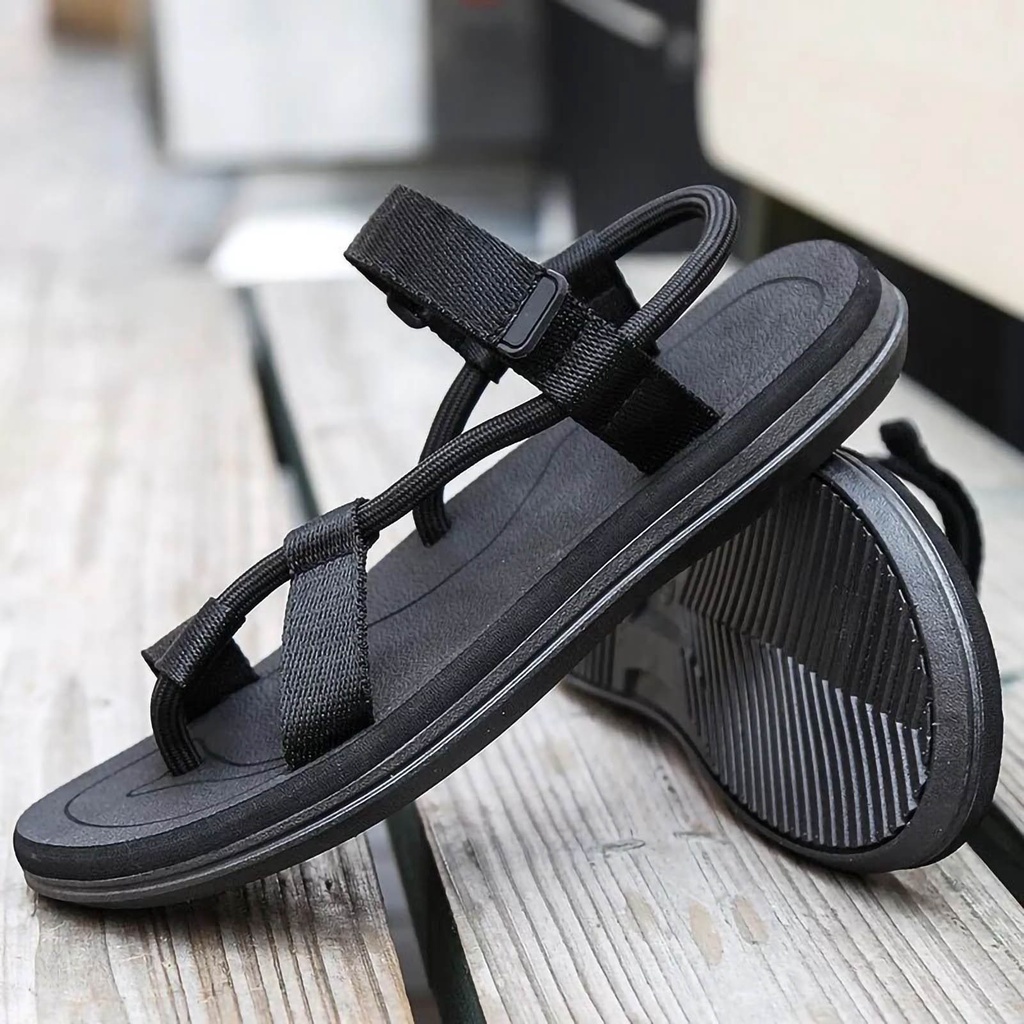 Hàng Sẵn Dép Sandal nam nữ xỏ ngón, quai chéo - Xăng đan đôi đi du lịch Thoải mái Chống trượt chống mài mòn【Texas053】