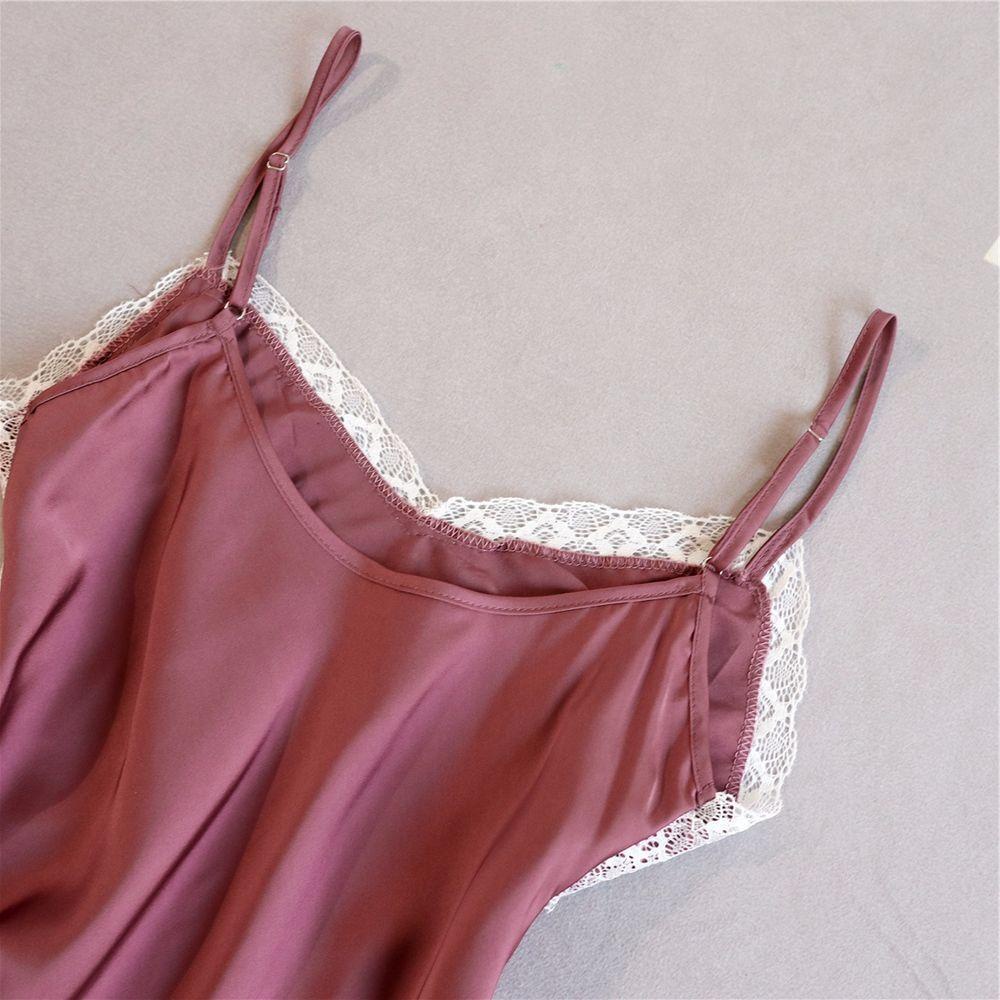 QQMALL Bộ Đồ Ngủ Áo Croptop Hai Dây Phối Quần Short Vải Satin Thời Trang Mùa Hè Quyến Rũ Cho Nữ