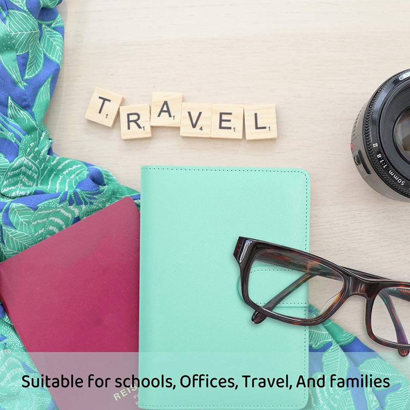 Bìa Da Pu Đựng Tài Liệu Giấy Tờ Khổ A6 Có Khóa Kéo Và Ngăn Kéo Tiện Dụng