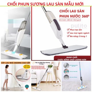 Cây lau nhà thông minh xoay 180 độ phun sương, tích hợp 2 trong 1 - cây vệ sinh nhà tiền lợi