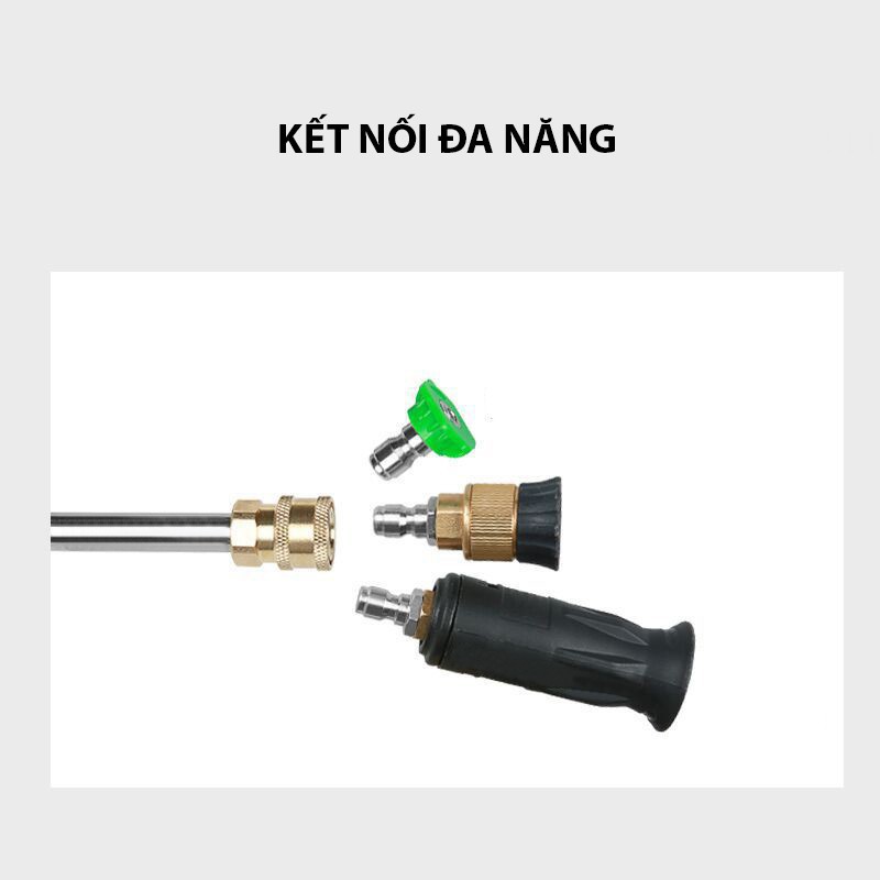 Thanh nối cong, Ống nối uốn cong 30, 90 độ,chữ U  kiêm béc phun gắn súng xịt rửa áp lực cao- Ren nối nhanh 1/4 inch