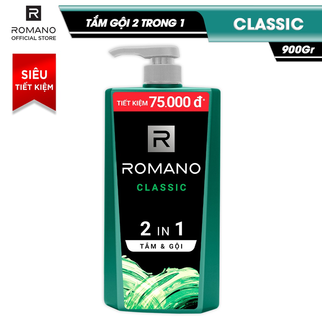 Tắm gội 2 trong 1 Romano 900g Classic | BigBuy360 - bigbuy360.vn