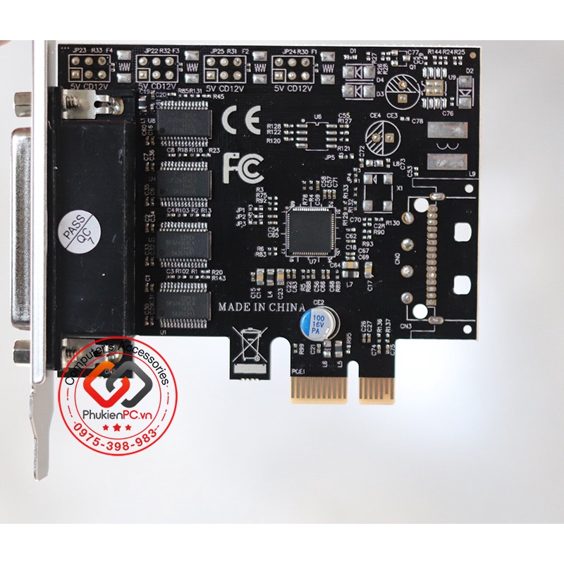 Card mở rộng PCIE ra 4 COM Win XP 710 11 chip AX99100