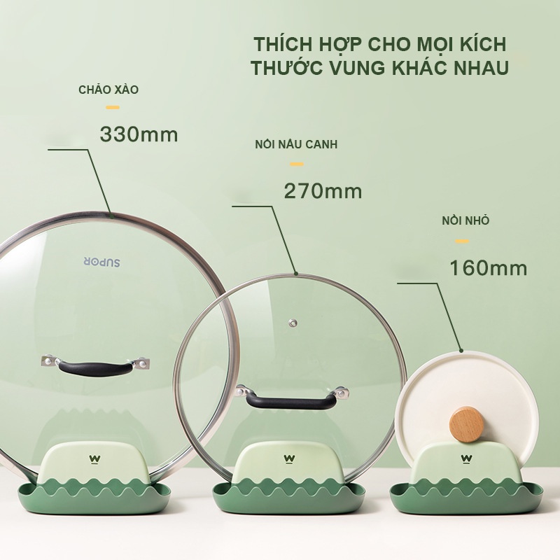 Khay đỡ vung nồi muỗng đũa dùng trong nhà bếp, đồ gia dụng đa năng