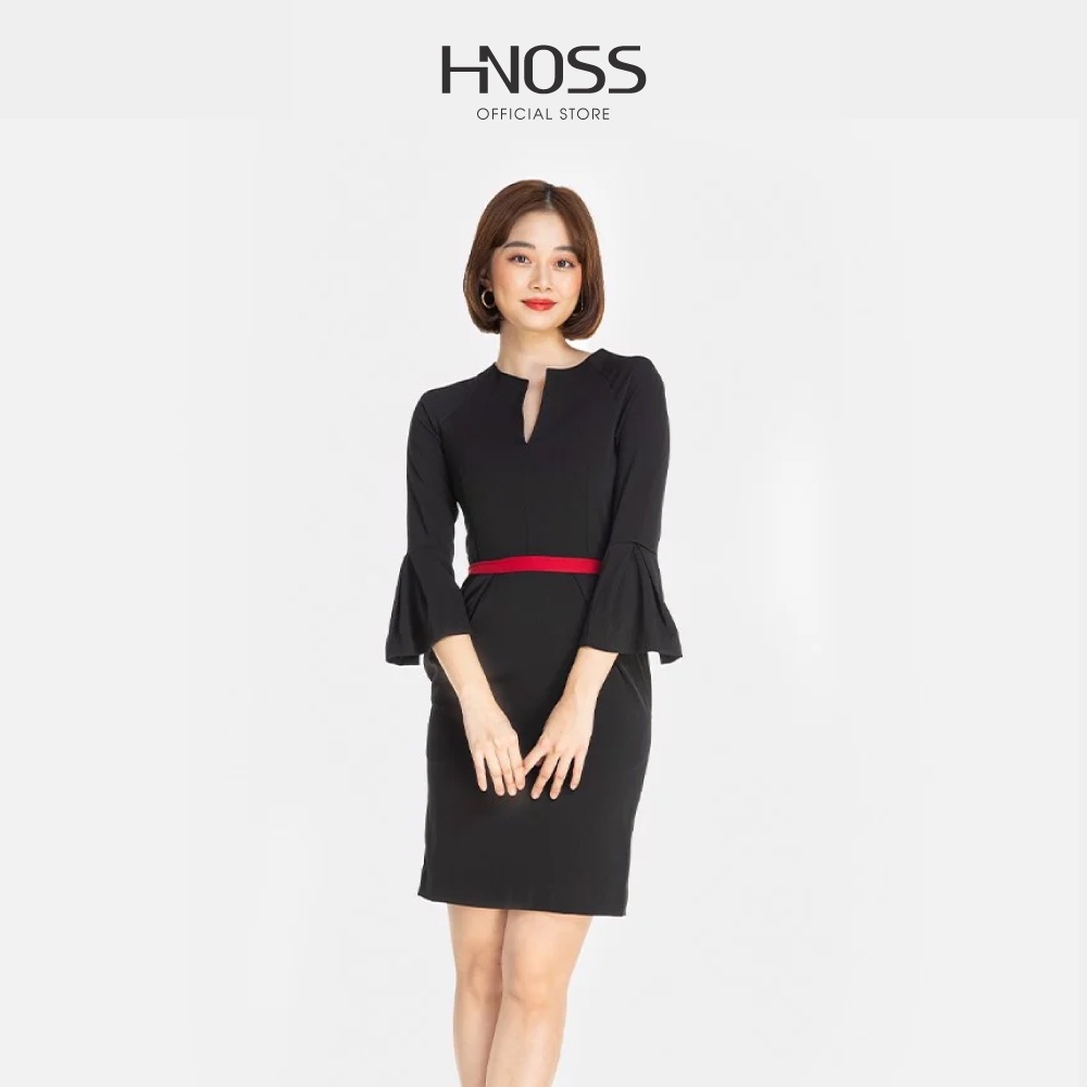 Đầm nữ HNOSS thiết kế ôm phối eo màu CMS12101055