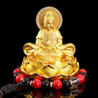 Tượng phật bà quan âm 2 mặt áo sèo tọa sen