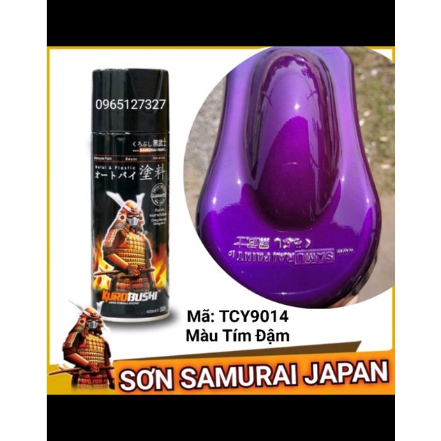 Sơn xịt Samurai Japan Màu Tím Candy. Mã TC9104