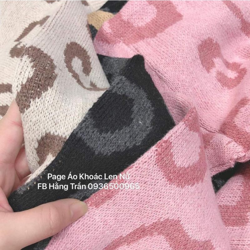 Áo khoác cardigan họa tiết, form rộng, hàng có sẵn.